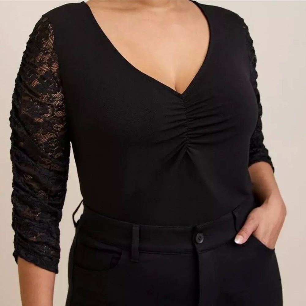 Torrid Studio Crepe V neck